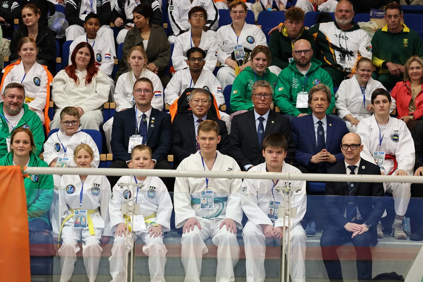 Inclusive Taekwon-Do athletes and instructors together